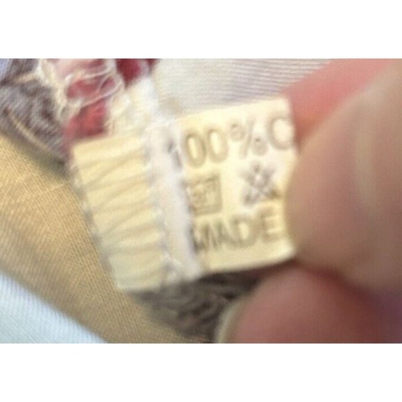 Southern Stitch Size Medium Peasant Print Tunic Blouse Burgundy Floral Boho - Picture 7 of 9